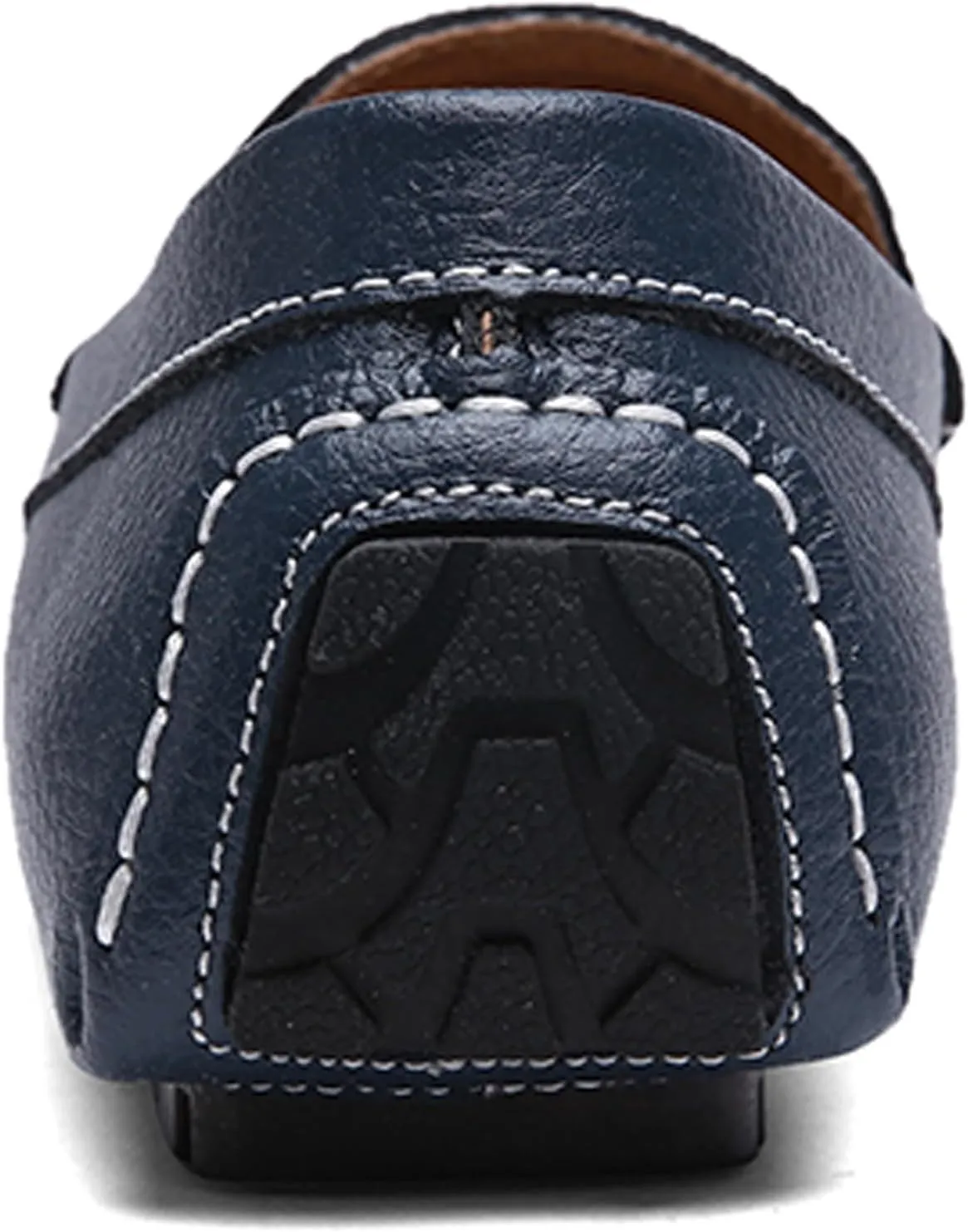 WUIWUIYU Men's Leather Loafers Casual Slip Ons Soft Penny Loafers Walking Driving Boat Shoes
