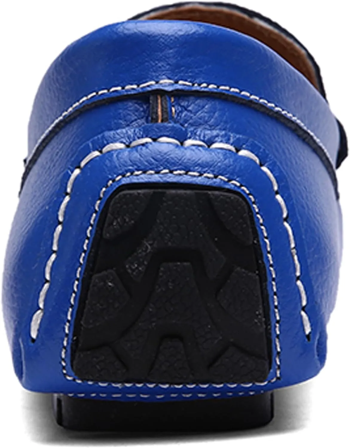 WUIWUIYU Men's Leather Loafers Casual Slip Ons Soft Penny Loafers Walking Driving Boat Shoes
