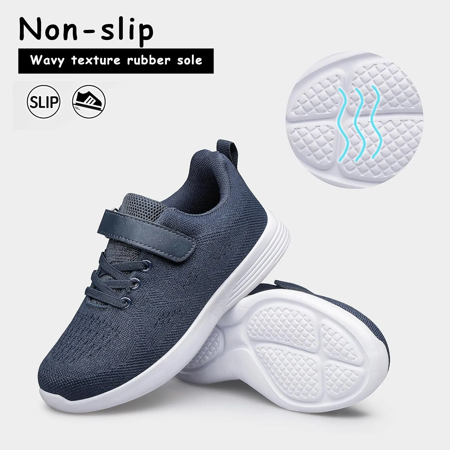 YHOON Boys Girls Shoes Kids Sneakers Breathable Athletic Running Tennis Shoes for Toddler/Little Kid/Big Kid